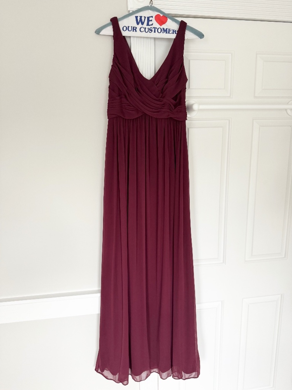 Maroon bridesmaid dress- David’s bridal size 4
